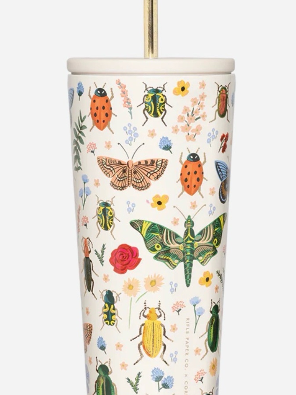 RIFLE PAPER CO. COLD CUP
INSULATED TUMBLER WITH STRAW + matching gift bag - Picture 2 of 6
